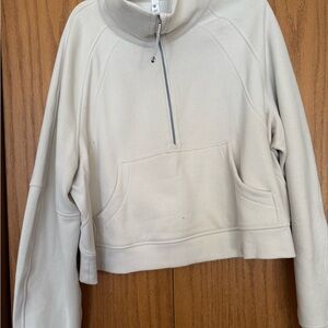 Lululemon Athletica Cream Half-Zip Sweatshirt